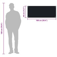  Spatscherm keuken 100x40 cm gehard glas zwart 7