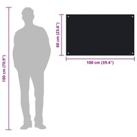  Spatscherm keuken 100x60 cm gehard glas zwart 7