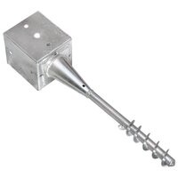 Grondpinnen 6 st 12x12x56 cm gegalvaniseerd staal zilverkleurig 4