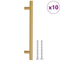 Handvatten 10 st 160 mm roestvrij staal goudkleurig 2