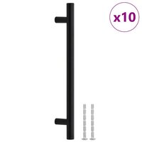 Handvatten 10 st 160 mm roestvrij staal zwart 2