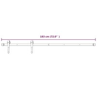 Beslagset voor schuifdeur 183 cm staal wit 7