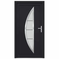 Voordeur 108x200 cm PVC antracietkleurig 3