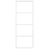 Schuifdeur 76x205 cm ESG-glas en aluminium wit 2