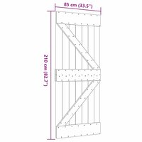 Deur NARVIK 85x210 cm massief grenenhout 9