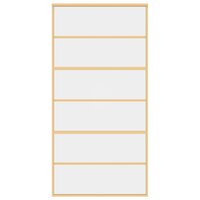 Schuifdeur 102,5x205 cm helder ESG-glas en aluminium goudkleur 4