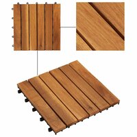 Terrastegels acaciahout 30 x 30 cm verticaal patroon (10 stuks)  5