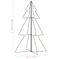 Kegelkerstboom 200 LED&amp;apos;s binnen en buiten 98x150 cm 8