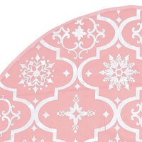 Kerstboomrok luxe met sok 150 cm stof roze 6