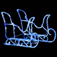 Kerstversiering rendieren en slee 160 LED&amp;apos;s 130 cm acryl 4