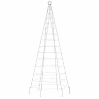 LED-kerstboom aan vlaggenmast 200 LED&amp;apos;s koud wit 180 cm 4