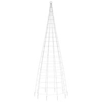 LED-kerstboom aan vlaggenmast 550 LED&amp;apos;s warm wit 300 cm 5