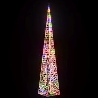 Lichtkegel decoratief LED 120 cm acryl meerkleurig 4