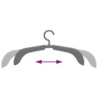 Kledinghangers 5 st verlengbaar grijs 7