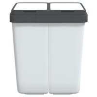 Vuilnisbak dubbel 2x25 L wit 3