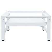 Wasmachineverhoger met uittrekbaar schap wit 2