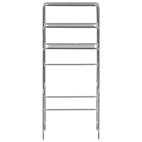 Opbergrek voor boven wasmachine 3-laags 69x28x169 cm zilver 3