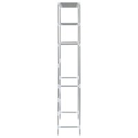 Opbergrek voor boven wasmachine 3-laags 69x28x169 cm zilver 5
