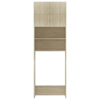 Wasmachinekast 64x25,5x190 cm bewerkt hout sonoma eikenkleurig 6
