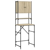 Wasmachinekast 68x48,5x194 cm sonoma eikenkleurig 2