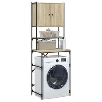 Wasmachinekast 68x48,5x194 cm sonoma eikenkleurig 5