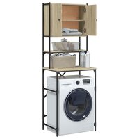 Wasmachinekast 68x48,5x194 cm sonoma eikenkleurig 6