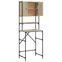 Wasmachinekast 68x48,5x194 cm sonoma eikenkleurig 7