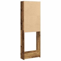 Wasmachinekast 64x24x190 cm oud houtkleurig 8