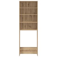 Wasmachinekast 64x24x190 cm artisanaal eikenkleur 6