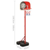 Basketbalset draagbaar verstelbaar 138,5-166 cm 8