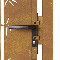 Poort met bamboe-ontwerp 105x80 cm cortenstaal 9