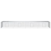 Konijnenkooi met 4 panelen 433x109x54 cm gegalvaniseerd ijzer 3