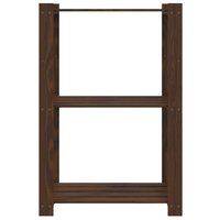Opbergrek 3-laags 60x38x90 cm massief grenenhout bruin 3
