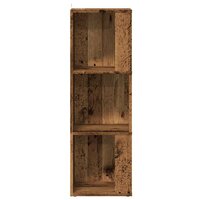 Hoekkast 33x33x100 cm bewerkt hout oud houtkleurig 5