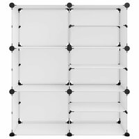 Schoenenrek 84x31,5x93 cm polypropeen transparant 3