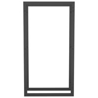 Haardhoutrek 50x28x94 cm staal matzwart 3