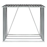 Haardhoutschuur 163x83x154 cm gegalvaniseerd staal antraciet 5