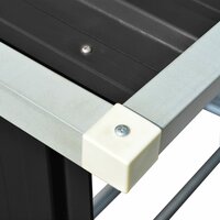 Haardhoutschuur 163x83x154 cm gegalvaniseerd staal antraciet 6