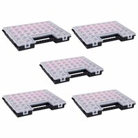 Assortimentsdozen 5 st met verdelers 385x283x50 mm kunststof 3