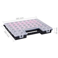 Assortimentsdozen 5 st met verdelers 385x283x50 mm kunststof 6