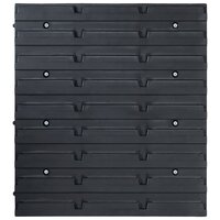 32-delige Opslagbakkenset met wandpanelen rood en zwart 5