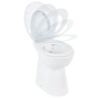 Toilet verhoogd 7 cm soft-close randloos keramiek wit 3