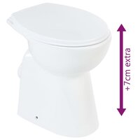 Toilet verhoogd 7 cm soft-close randloos keramiek wit 9