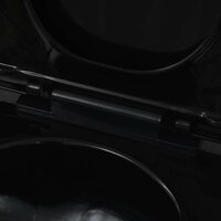 Hangend toilet met verborgen stortbak keramiek zwart 9