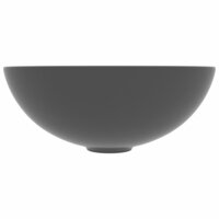 Wastafel rond keramiek donkergrijs 3