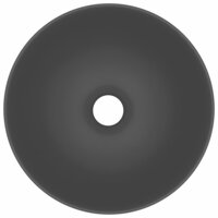 Wastafel rond keramiek donkergrijs 4