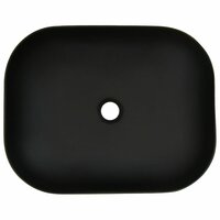 Opzetwasbak rechthoekig 48x37,5x13,5 cm keramiek grijs en zwart 6