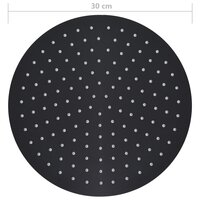 Regendouchekop rond 30 cm roestvrij staal zwart 7