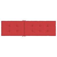 Terrasstoelkussen (75+105)x50x4 cm rood 5