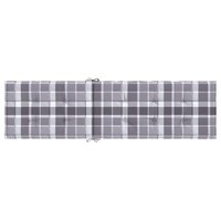 Terrasstoelkussen ruitpatroon (75+105)x50x4 cm grijs 5